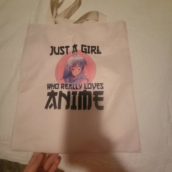 "Just a girl who really loves anime" handbag - Picture 1 of 2